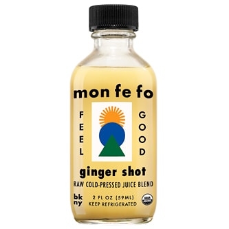 Monfefo Organic Ginger Shot, Glass Bottle