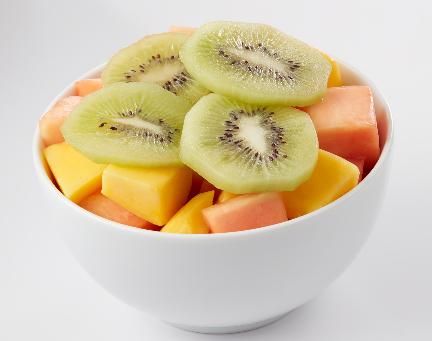 Fresh Kiwi, Papaya, and Mango Chunks
