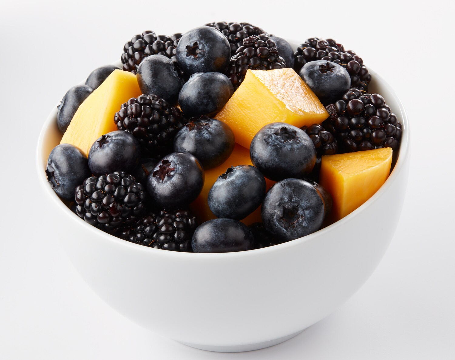 Fresh Mango, Blueberry, and Blackberry Medley