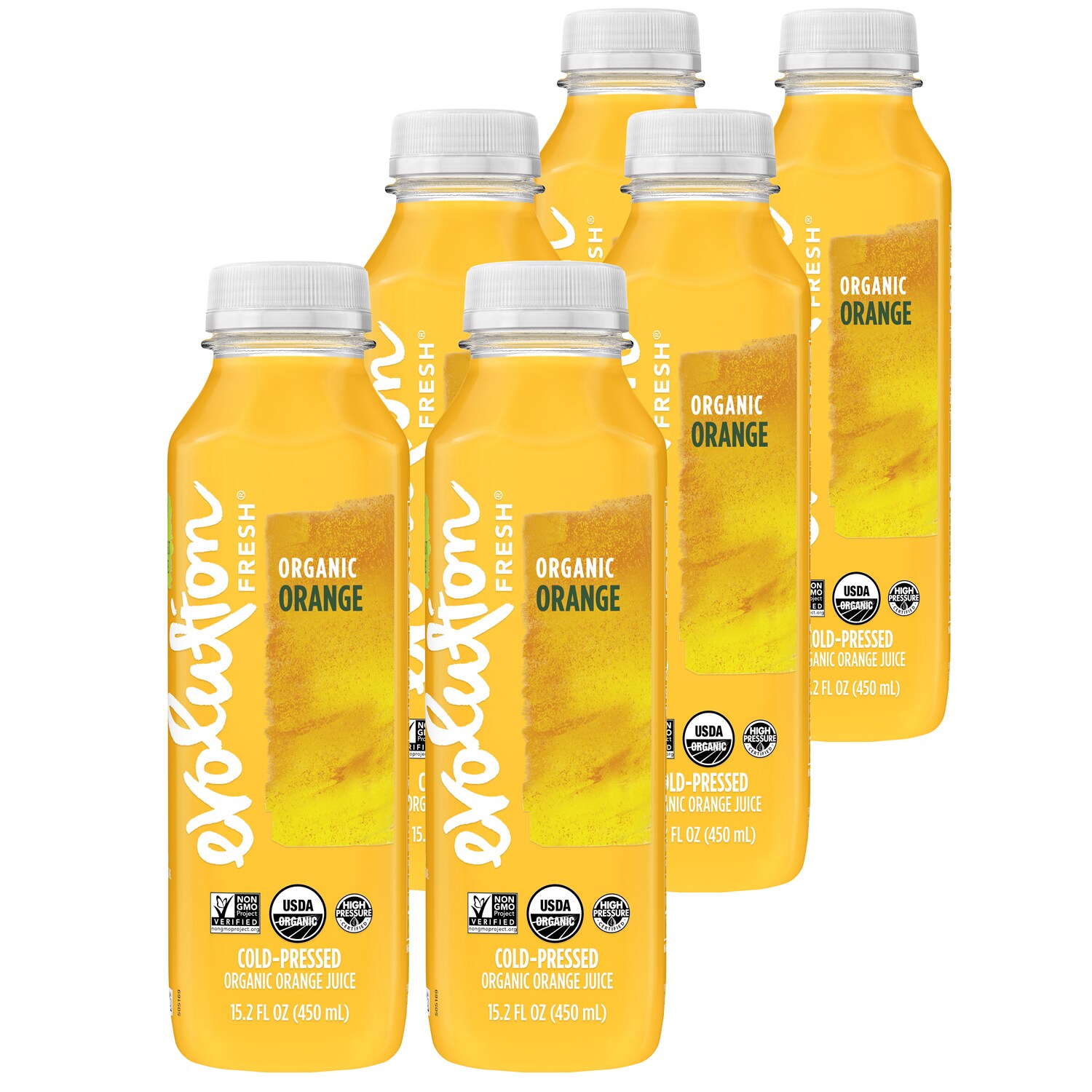 Evolution Fresh Cold-Pressed Organic Orange Juice, Plastic Bottles