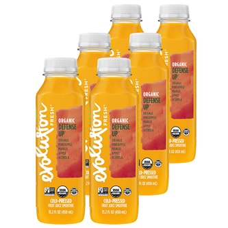 Evolution Fresh Cold-Pressed Organic Defense Up Juice and Puree Blend Smoothie, Plastic Bottles