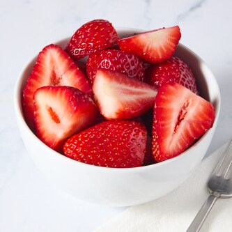 Fresh Halved Strawberries 