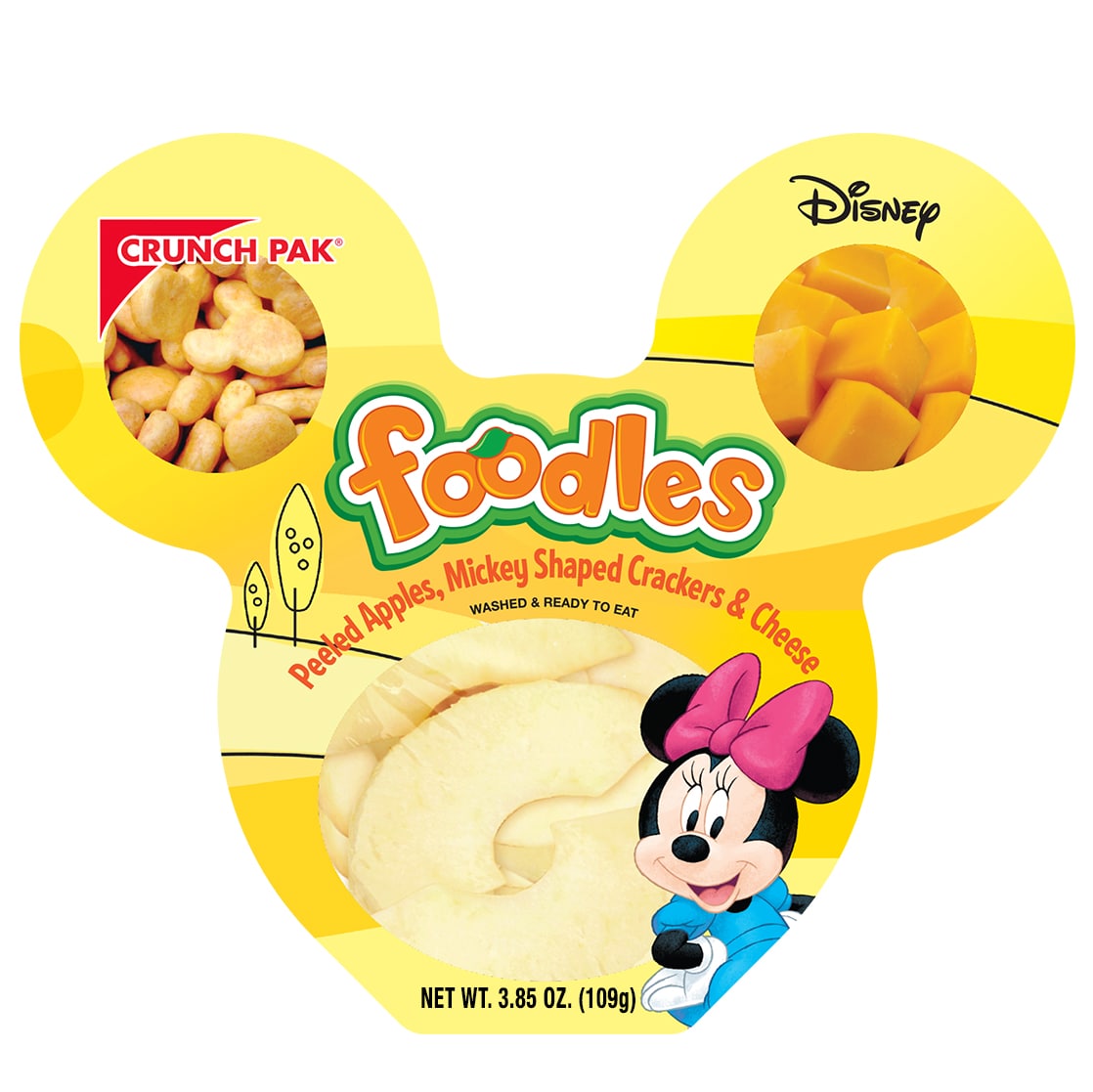 Crunch Pak Disney Foodles, Peeled Apples, Mickey Shaped Crackers & Cheese