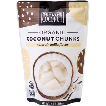 Genuine Coconut Organic Coconut Chunks, Vanilla
