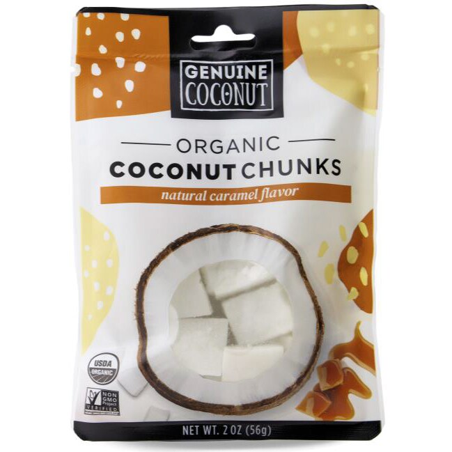 Genuine Coconut Organic Coconut Chunks, Caramel