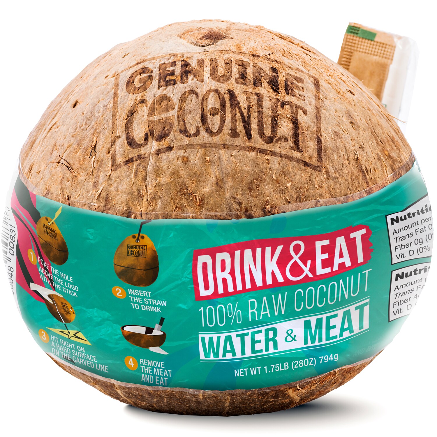Genuine Coconut Raw Coconut Water & Meat
