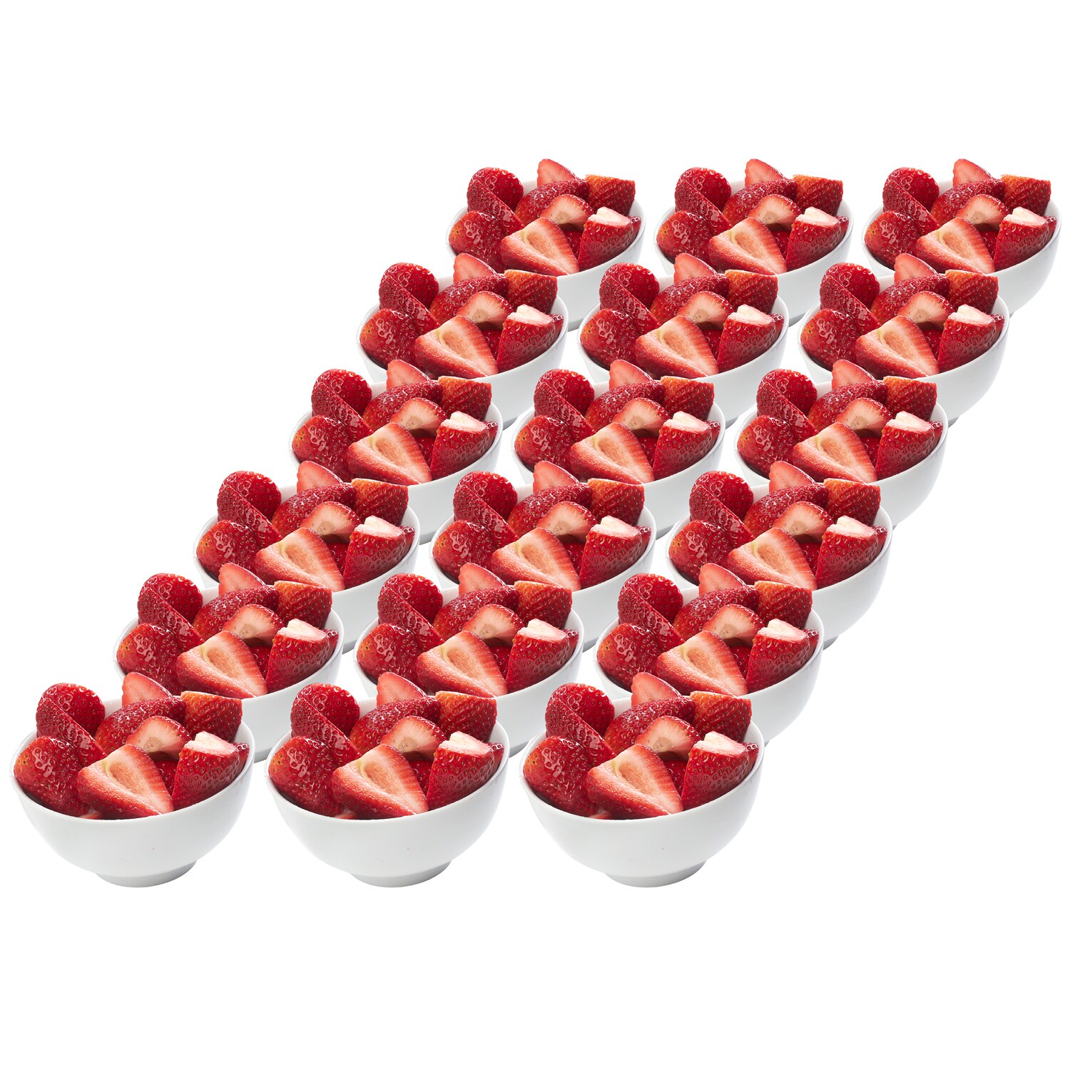 Fresh Halved Strawberries, Case