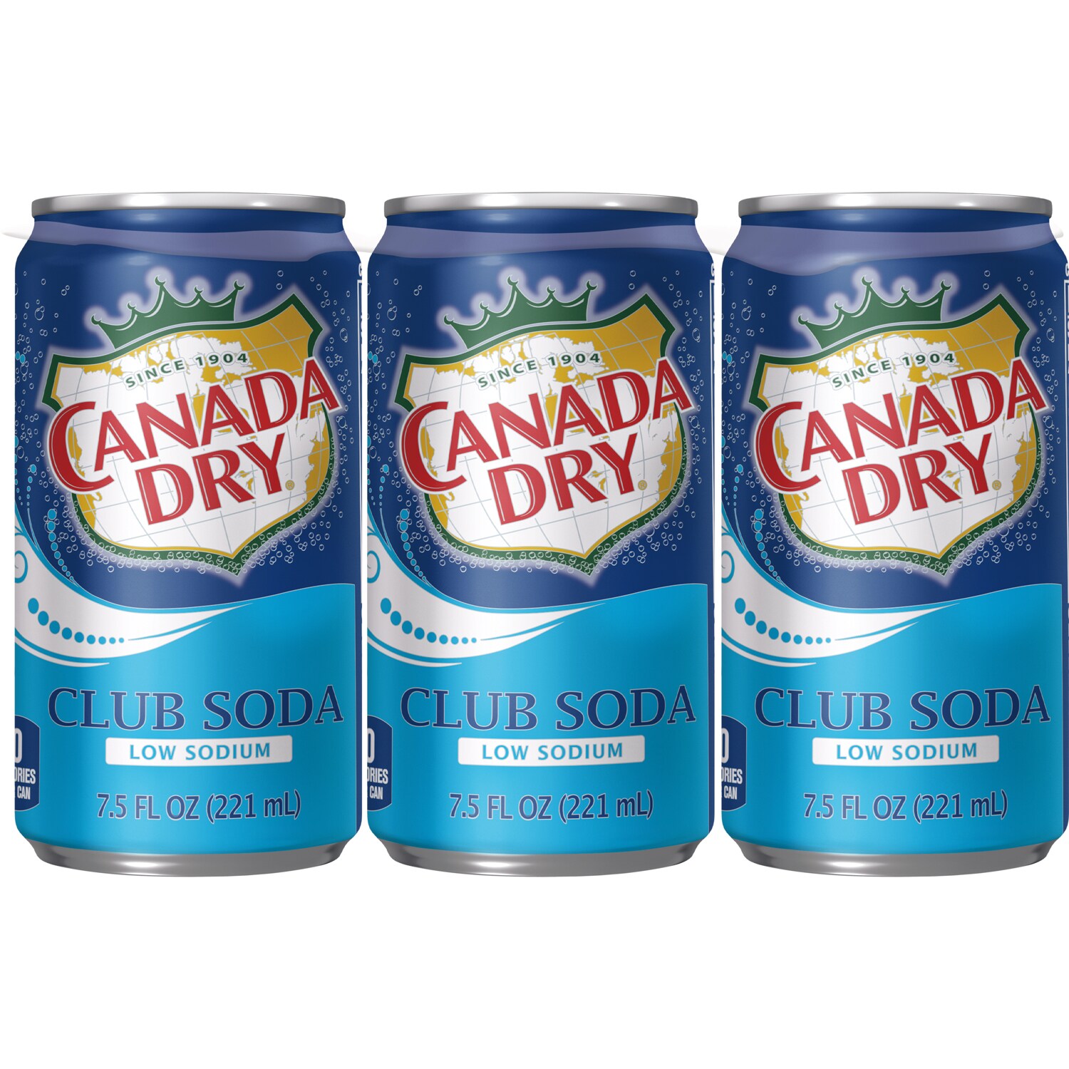 Canada Dry Low Sodium Club Soda, Mini Cans