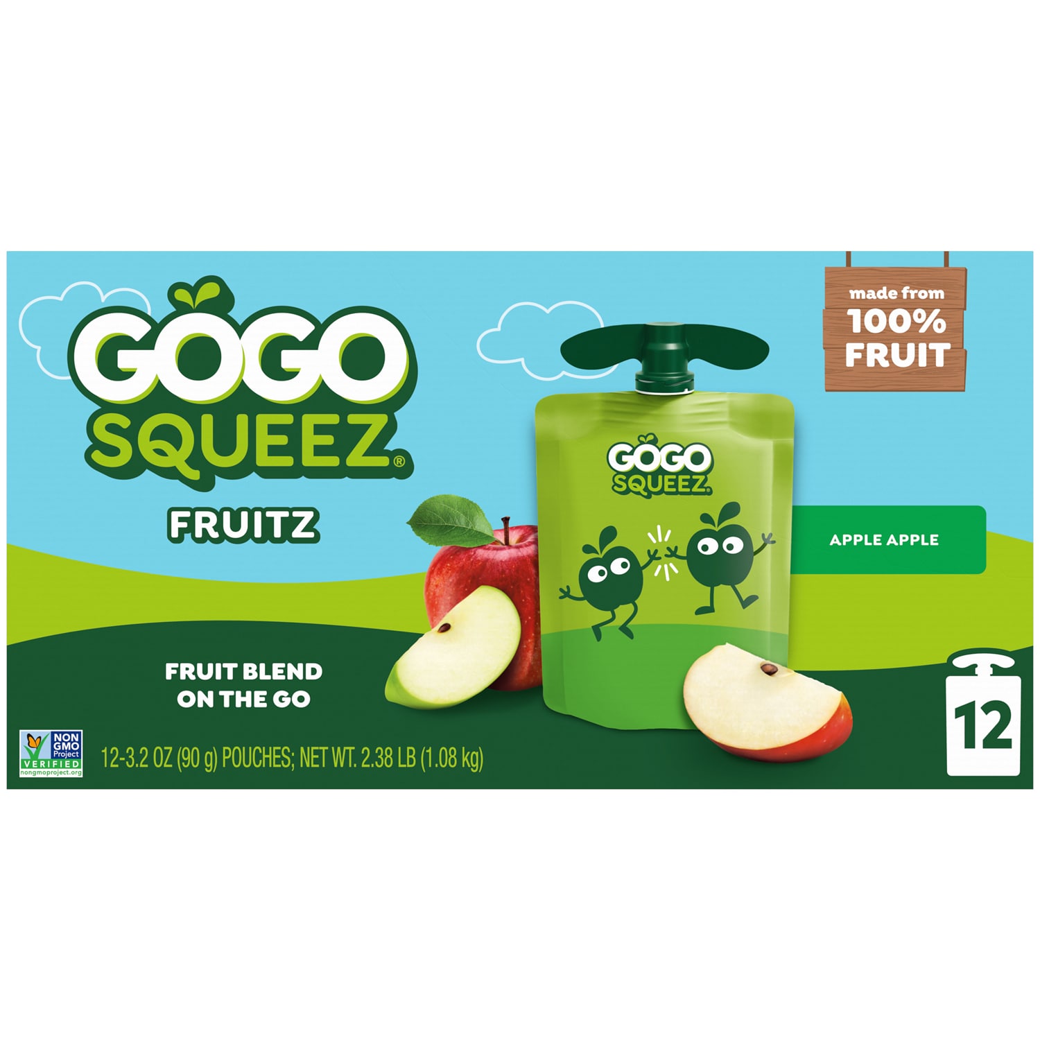 GoGo Squeez Applesauce On-the-Go, Apple Apple