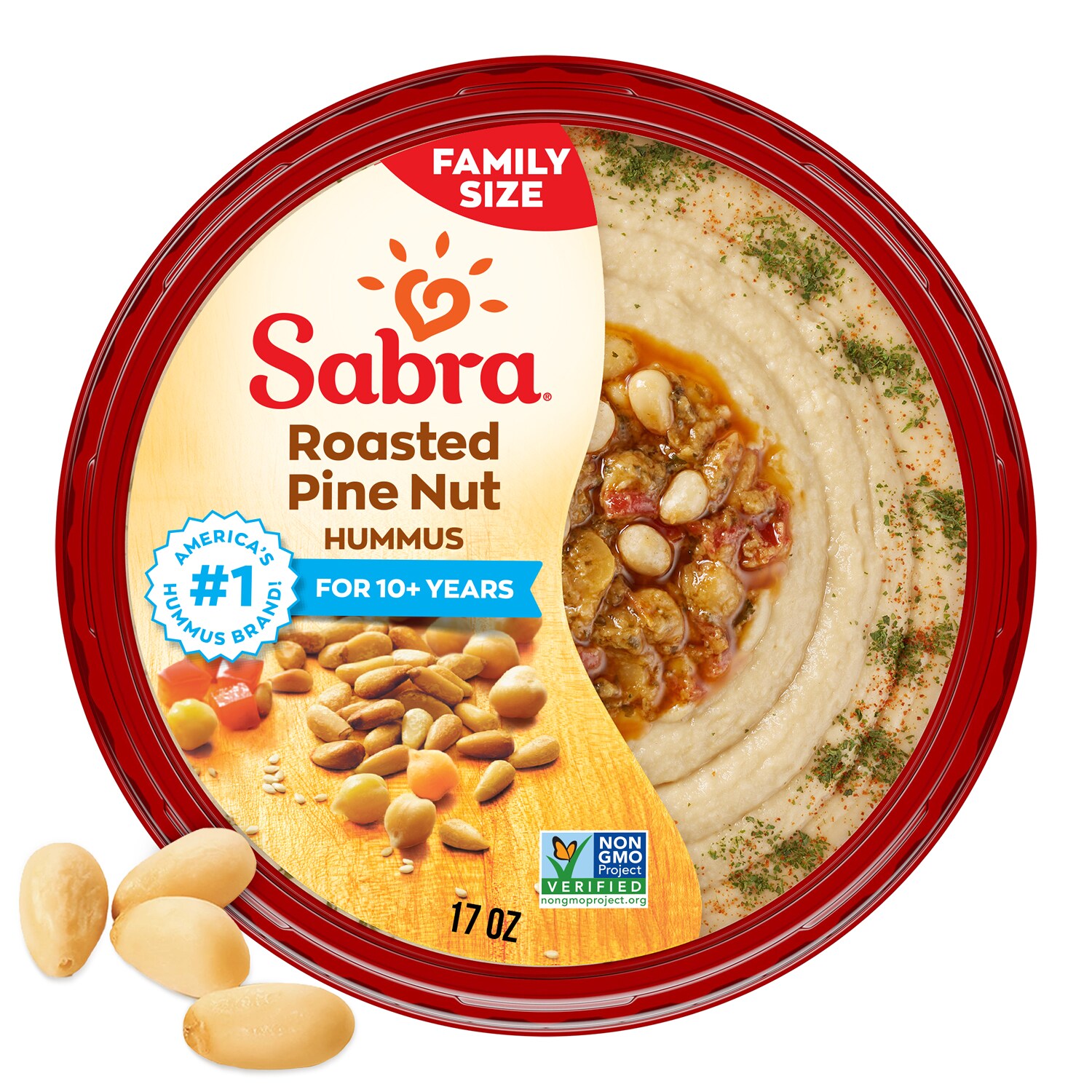 Sabra Hummus, Roasted Pine Nut, Family Size