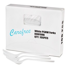 Carefree Heavy Duty Plastic Forks, White