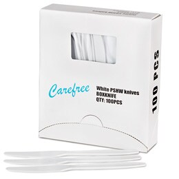 Carefree Heavy Duty Plastic Knives, White