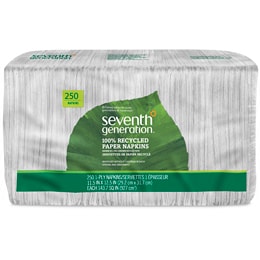 Seventh Generation 100% Recycled Paper Napkins, 1-Ply