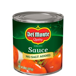 Del Monte No Salt Added Tomato Sauce