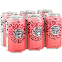 Dr. Brown's Diet Black Cherry Soda, Cans