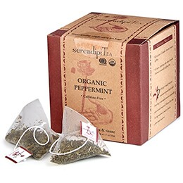 SerendipiTea Organic Peppermint Caffeine-Free Tea Bags