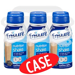 Ensure Nutrition Shake, Coffee Latte, Plastic Bottles
