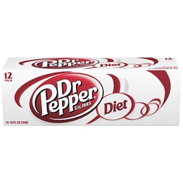 Diet Dr Pepper Soda, Cans
