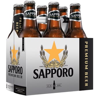 Sapporo Premium Lager, Glass Bottles