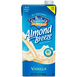 Blue Diamond Almond Breeze Almond Milk, Vanilla, Carton