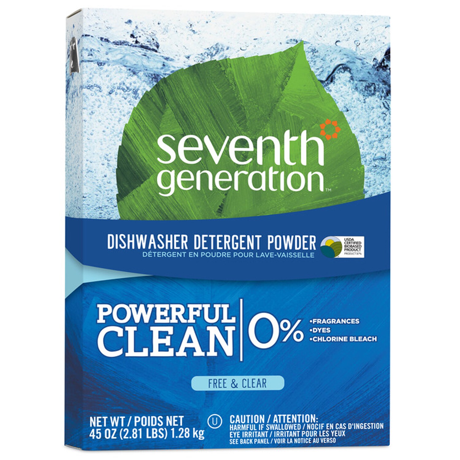 Seventh Generation Natural Automatic Dishwasher Detergent Powder, Free and Clear