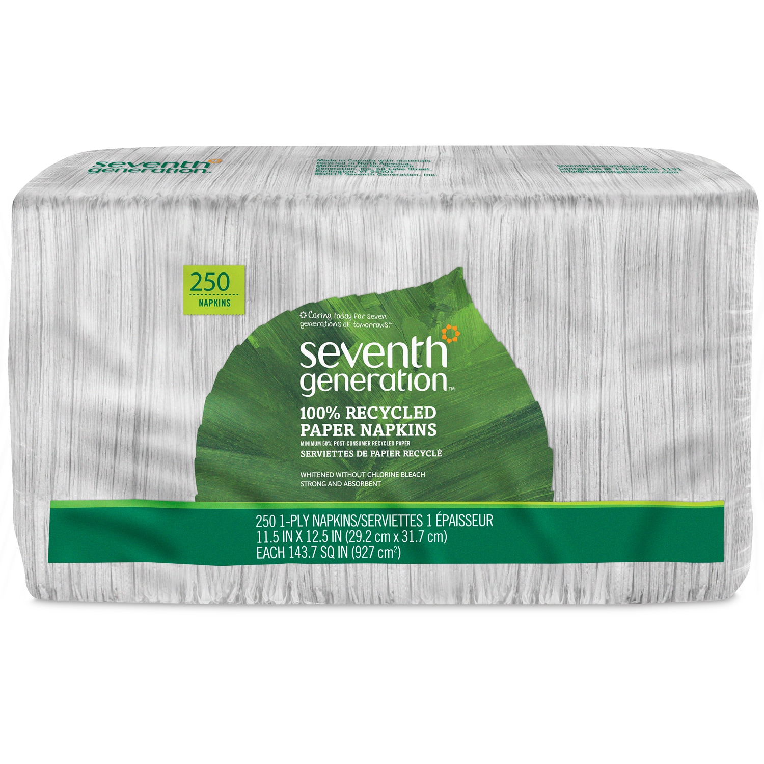 Seventh Generation 100% Recycled Paper Napkins, 1-Ply