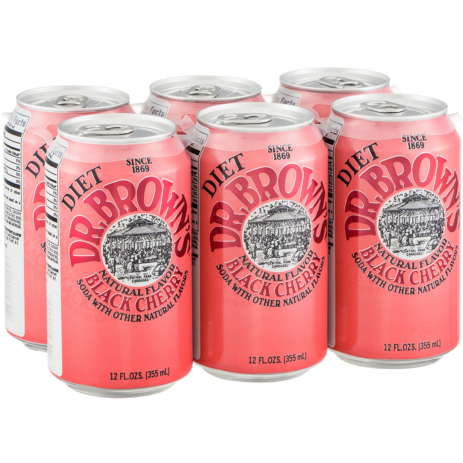Dr. Brown's Diet Black Cherry Soda, Cans