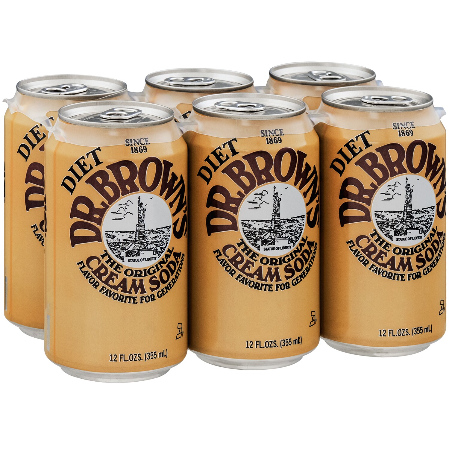 Dr. Brown's Diet Cream Soda, Cans