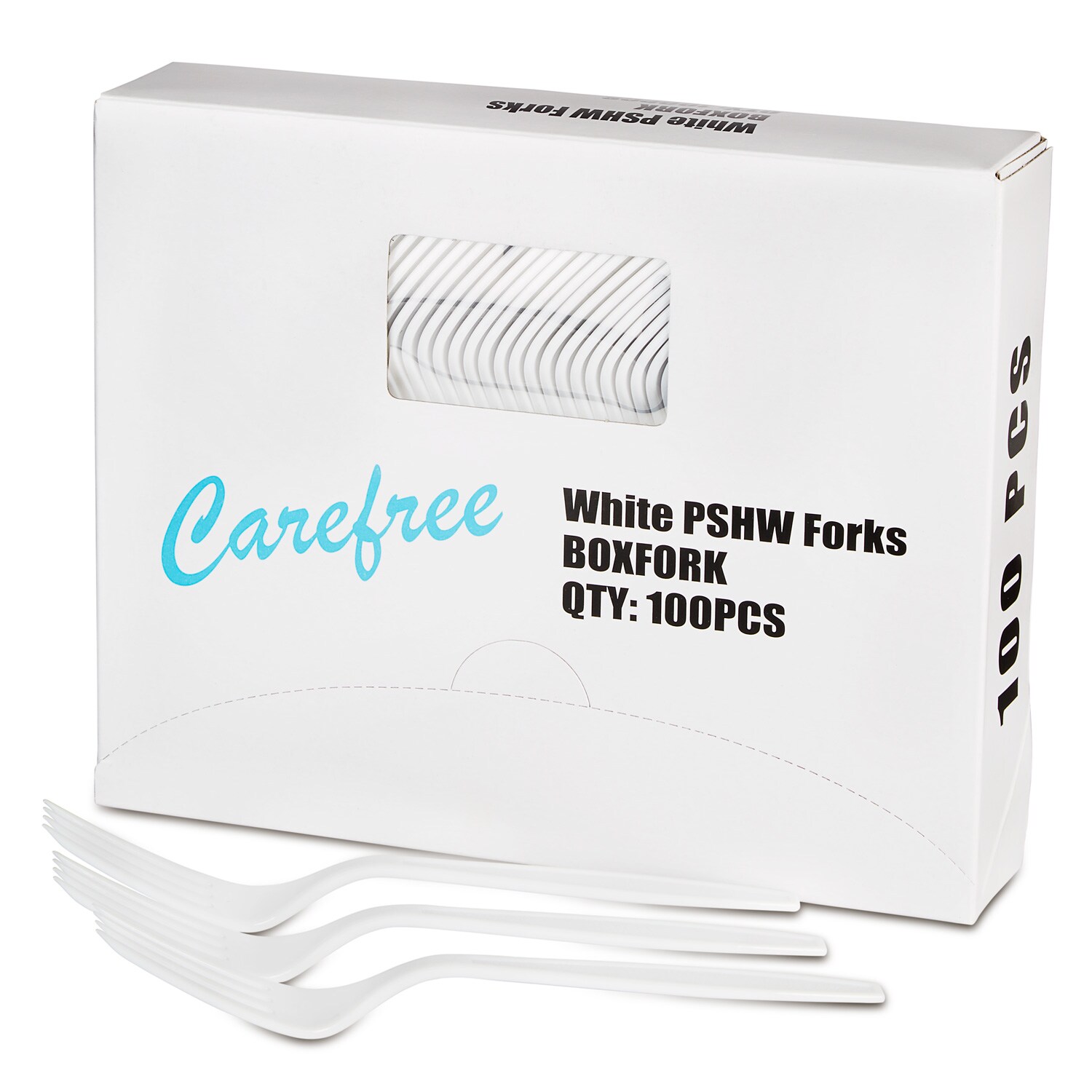 Carefree Heavy Duty Plastic Forks, White