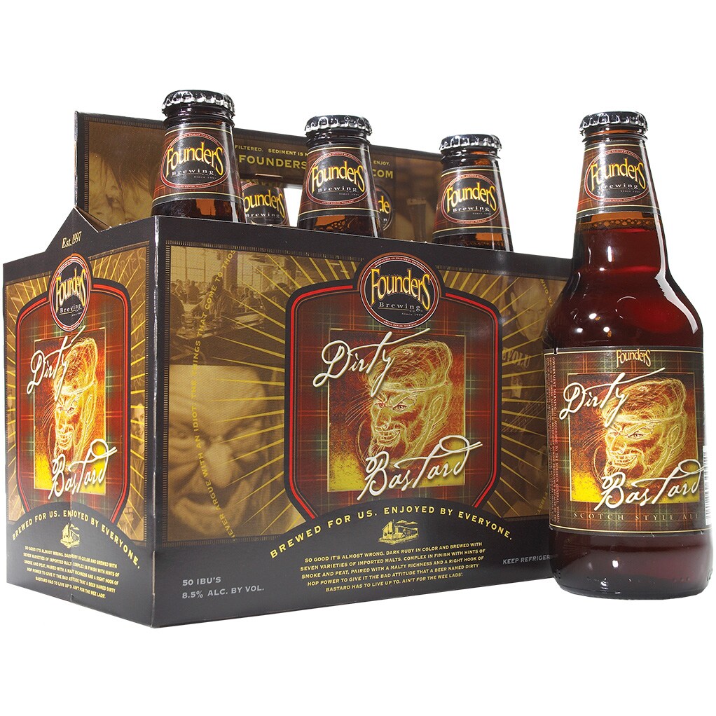 Founders Brewing Company Dirty Bastard Scotch-Style Ale, Glass Bottles