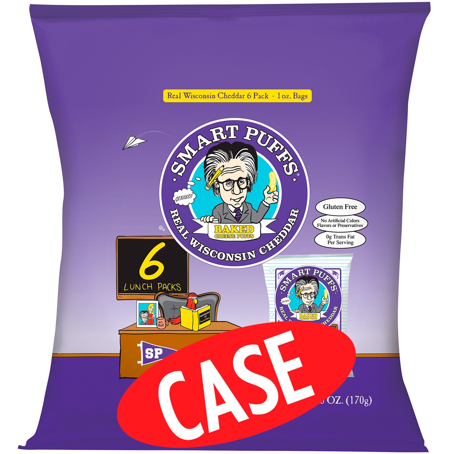 Pirate Brands Smart Puffs, Real Wisconsin Cheddar, Case
