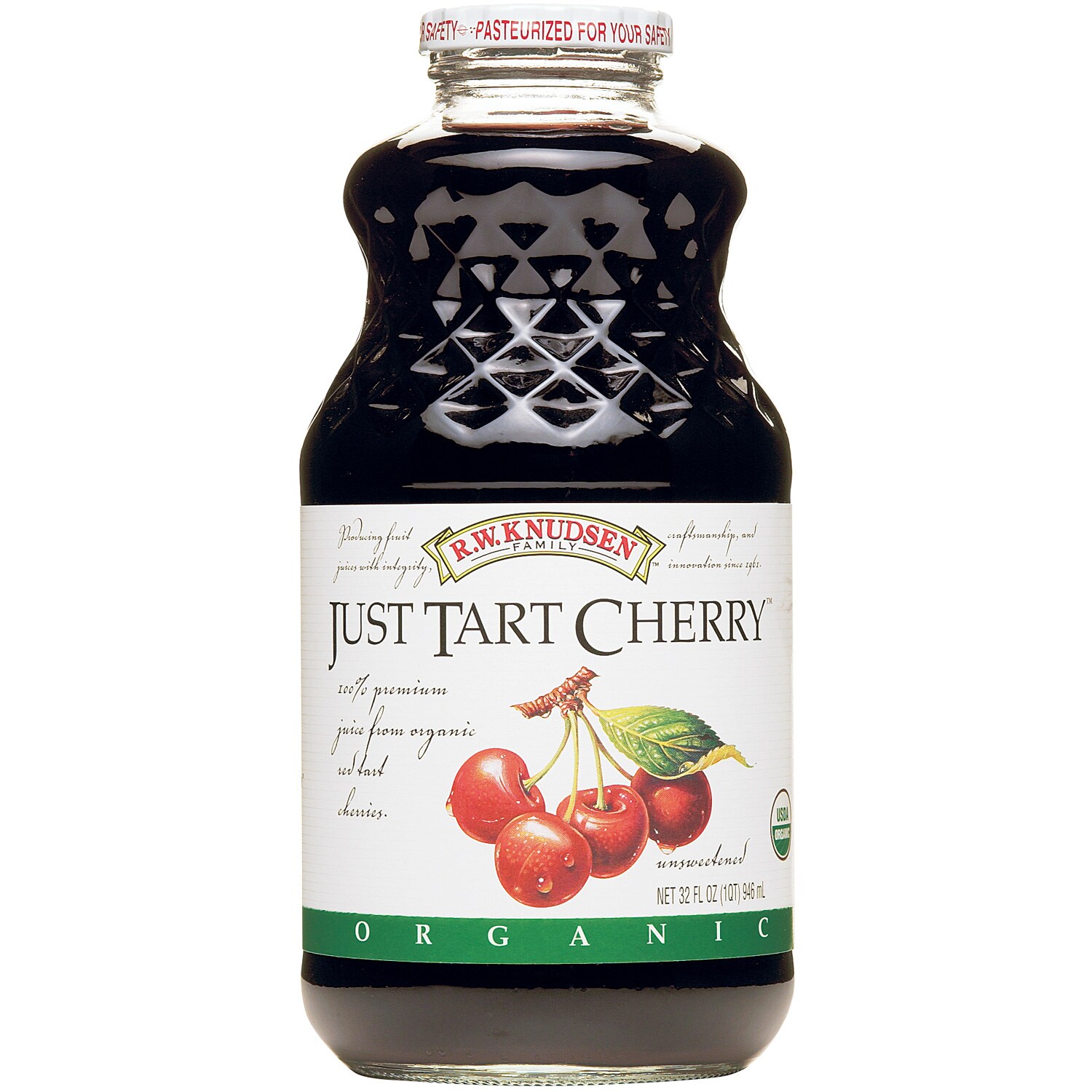 R.W. Knudsen Organic Just Tart Cherry Juice, Glass Bottle