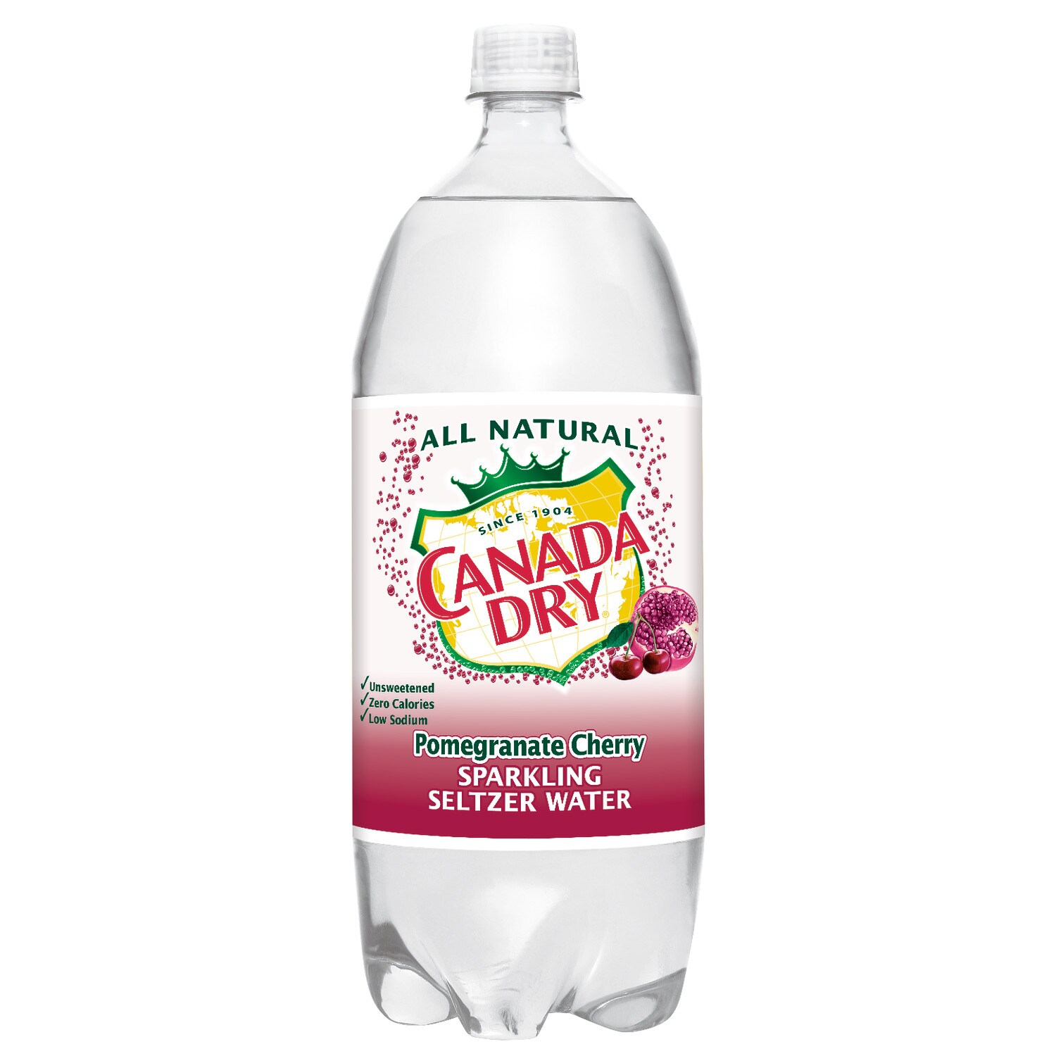 Canada Dry Sparkling Seltzer Water, Pomegranate Cherry, Plastic Bottle