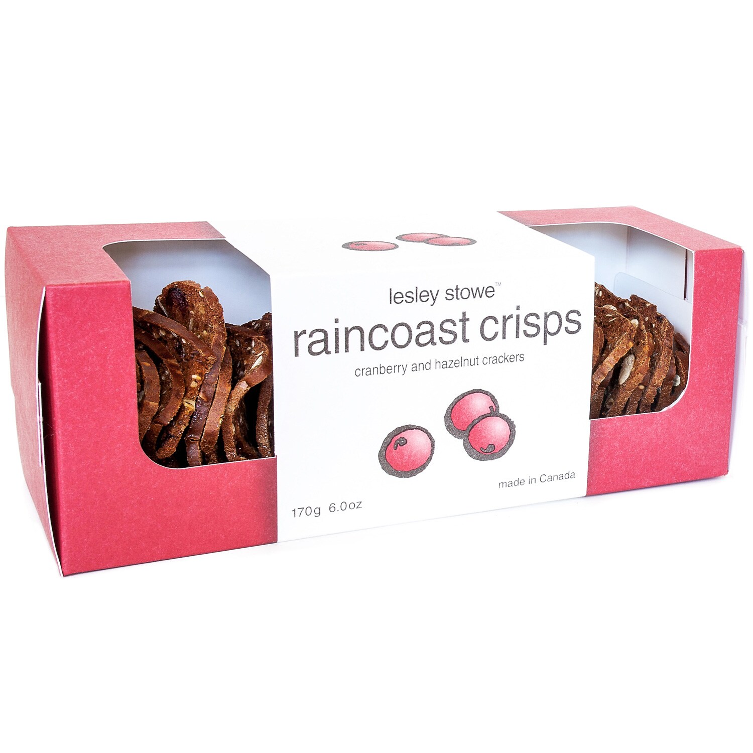 Lesley Stowe Raincoast Crisps, Cranberry Hazelnut