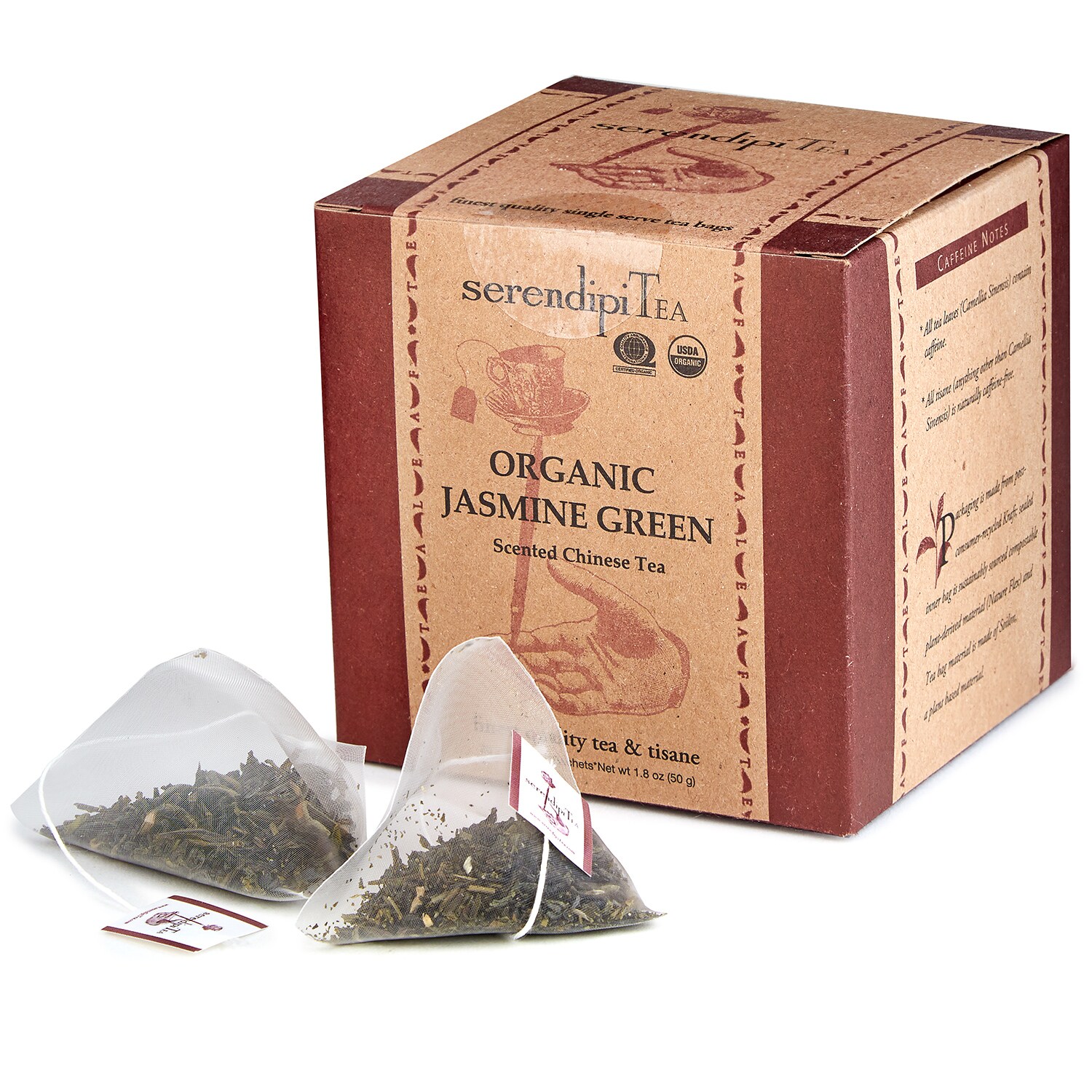 SerendipiTea Organic Jasmine Green Tea Bags