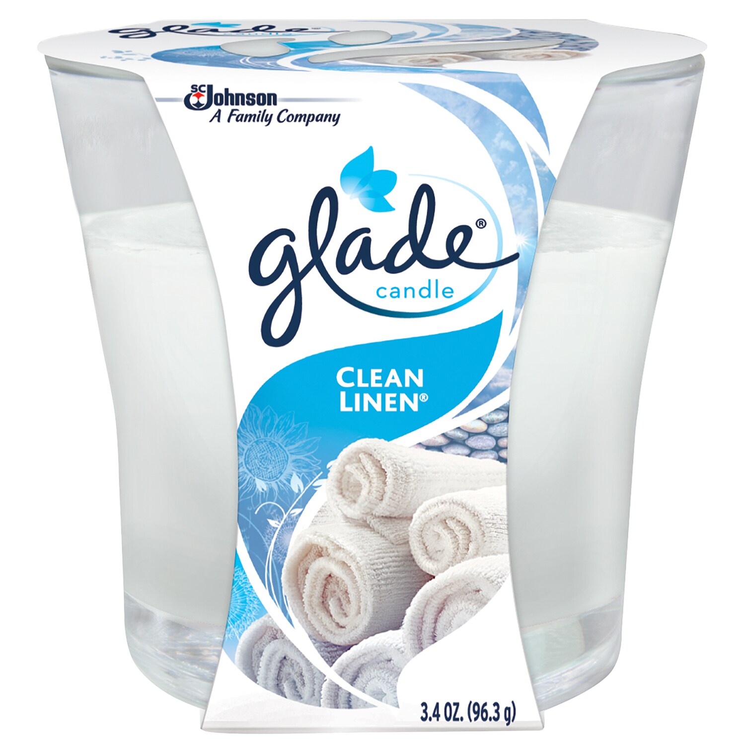 Glade Scented Candle, Clean Linen