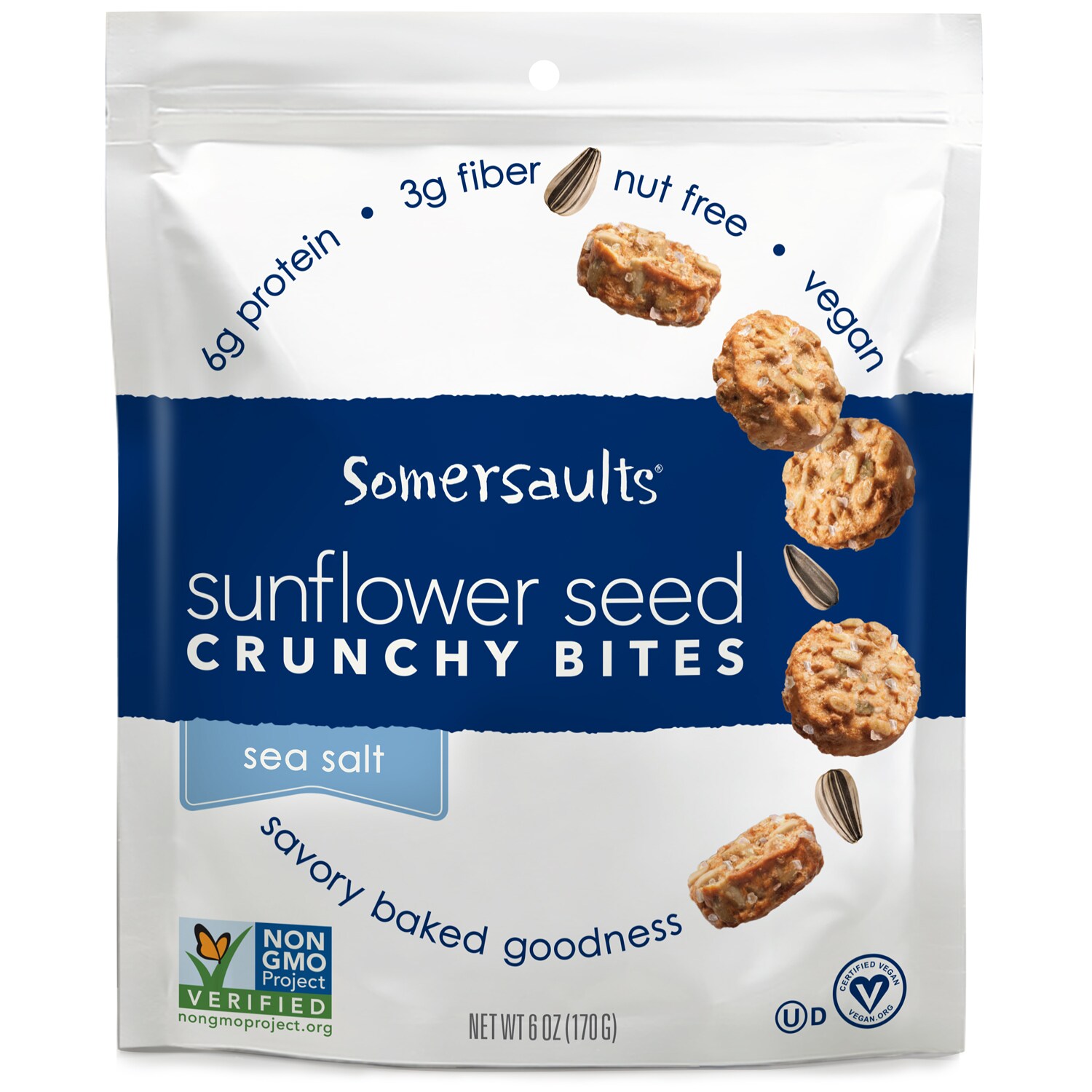 Somersaults Sunflower Seed Snacks, Sea Salt
