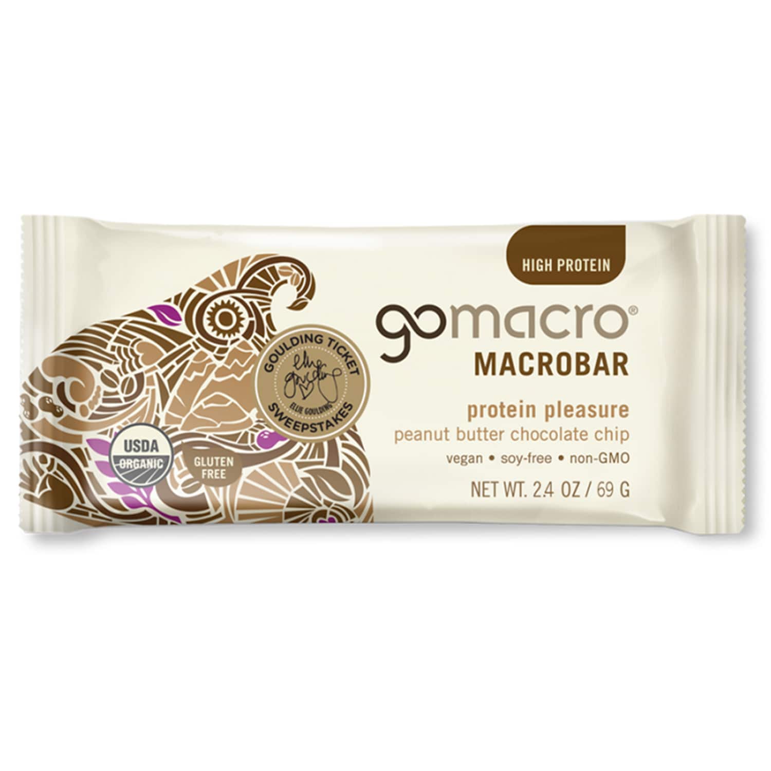 GoMacro Protein Pleasure Macrobar, Peanut Butter Chocolate Chip