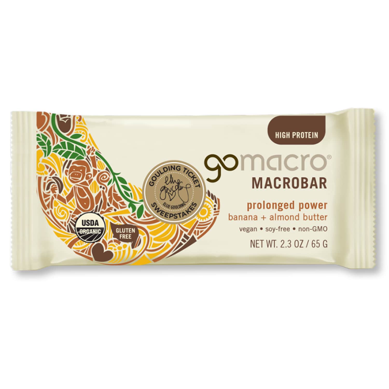 GoMacro Prolonged Power Macrobar, Banana and Almond Butter