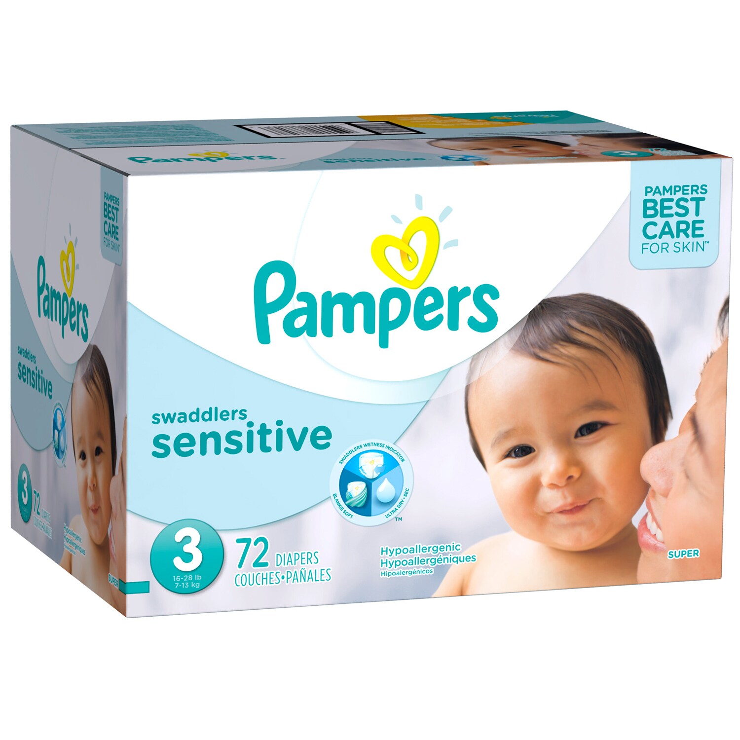 Pampers Swaddlers Sensitive Diapers, Size 3, 16-28lb