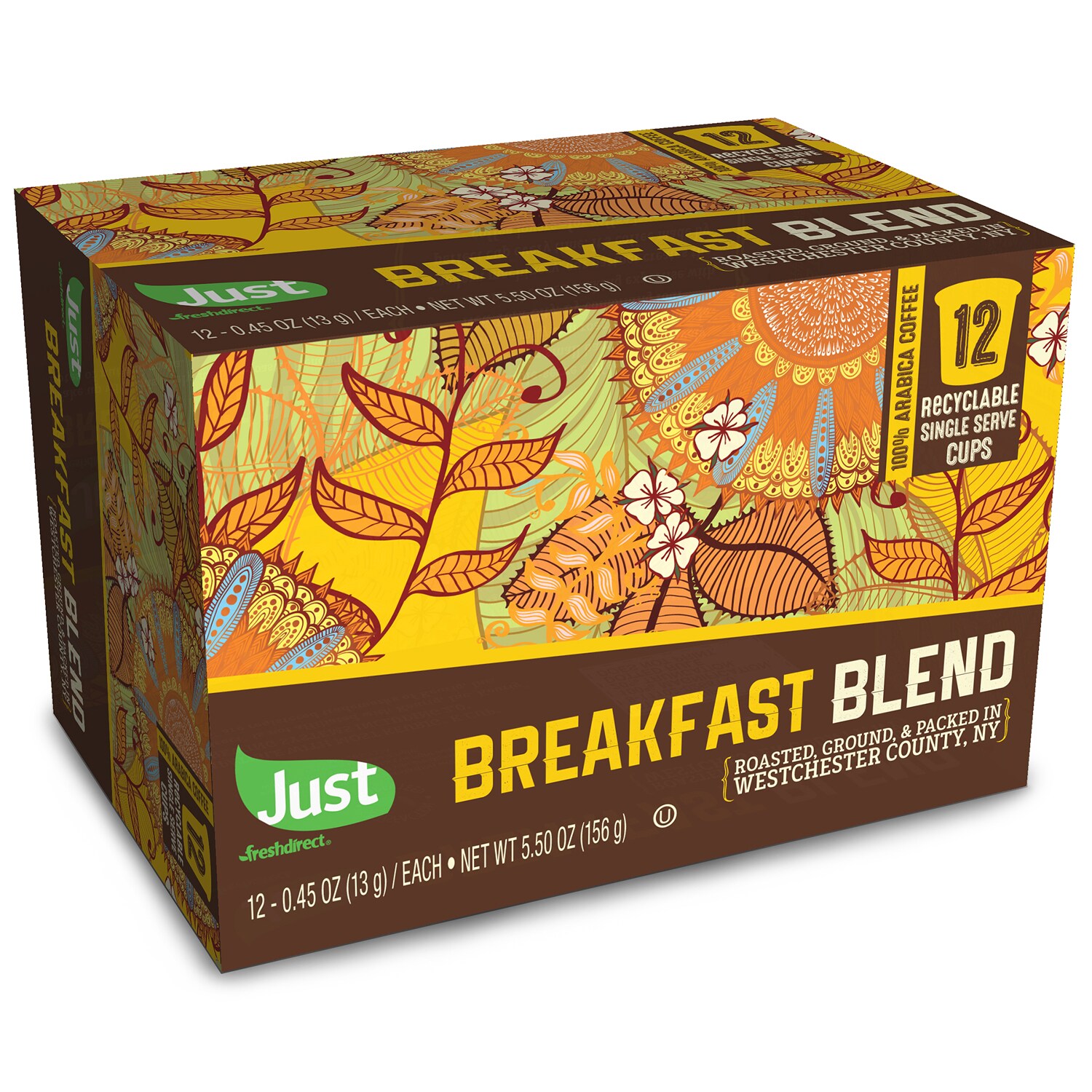 Just FreshDirect Locally Roasted Single Serve Coffee Pods, Breakfast Blend