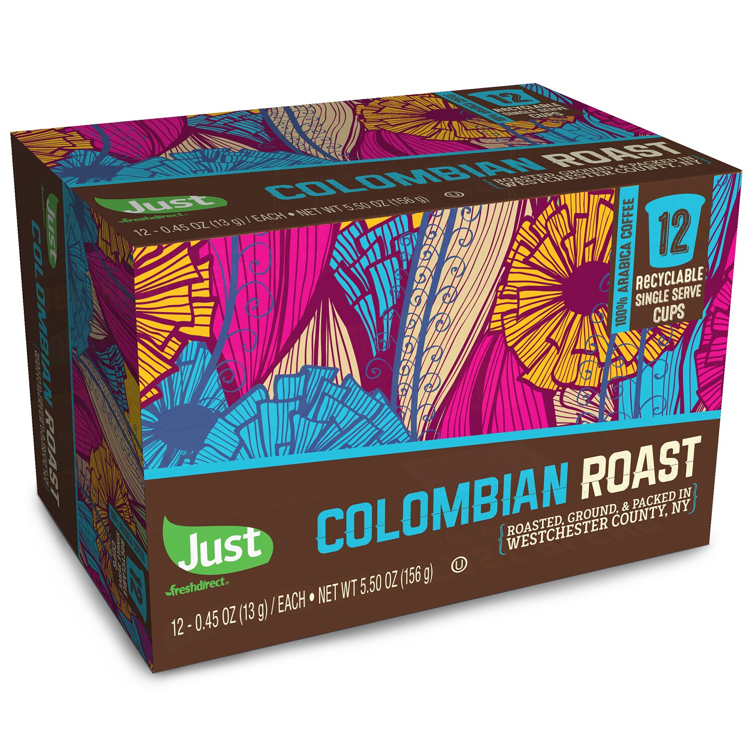 Just FreshDirect Locally Roasted Single Serve Coffee Pods, Colombian Roast