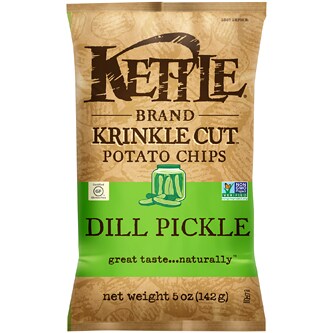 Kettle Brand Krinkle Cut Potato Chips, Dill Pickle