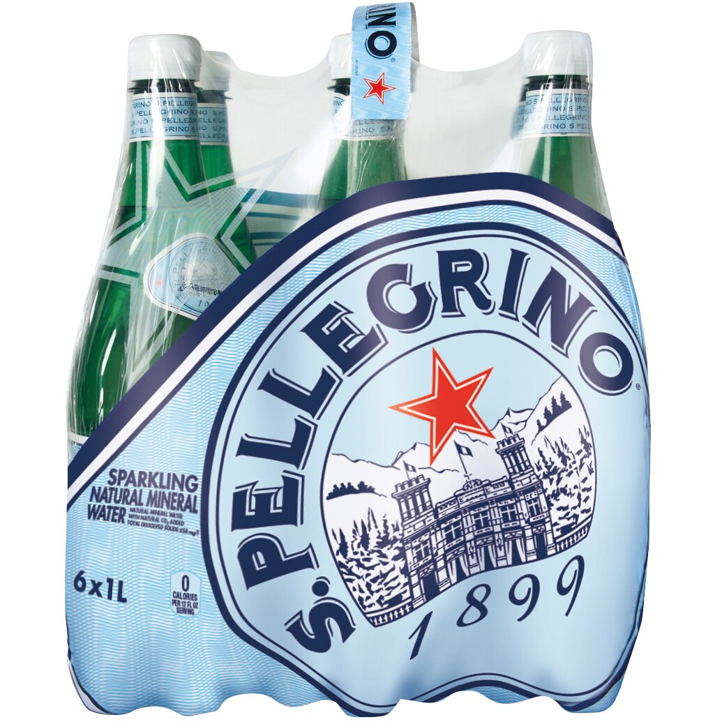San Pellegrino Sparkling Natural Mineral Water, Plastic Bottles