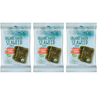 Just FreshDirect Organic Roasted Seaweed Snack, Sweet Onion