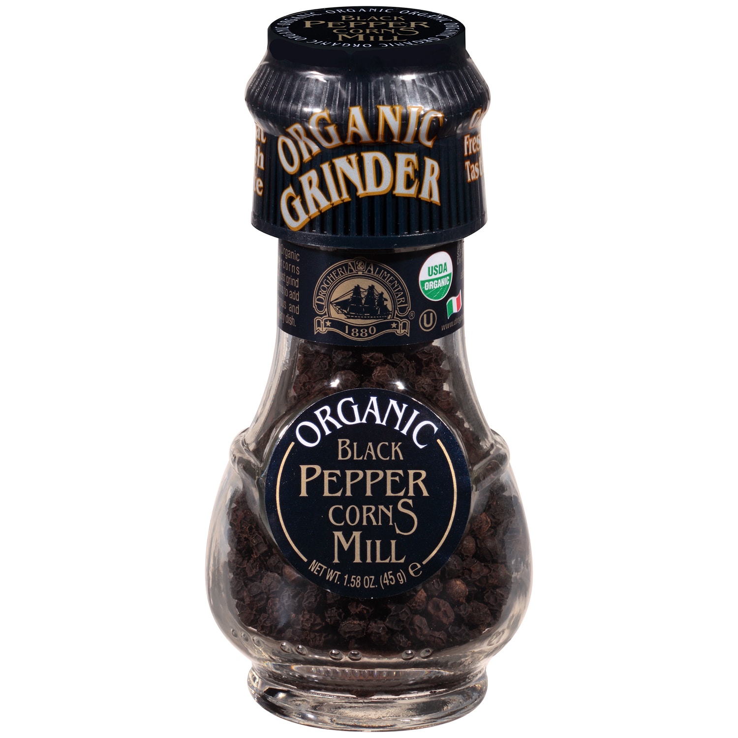 Drogheria & Alimentari Organic Black Peppercorns Mill