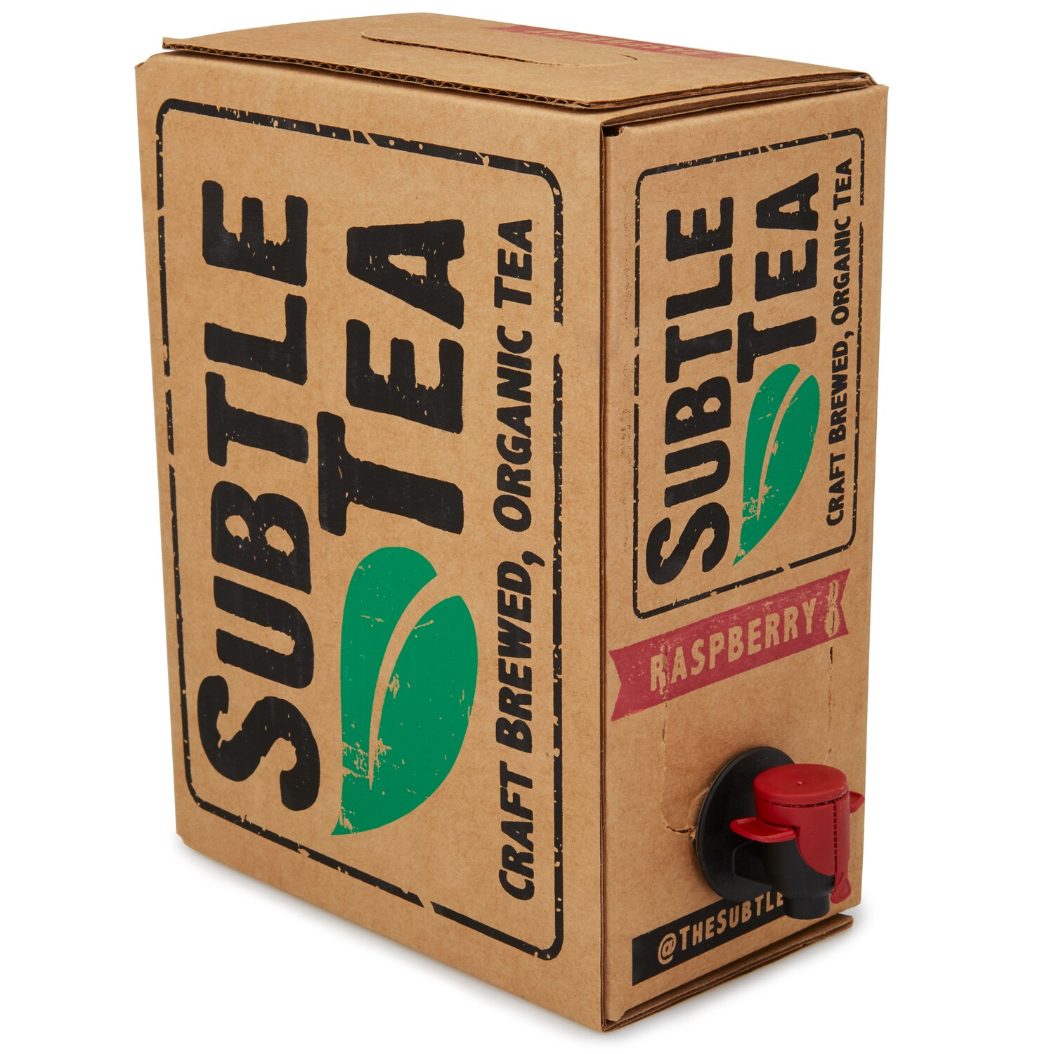 Subtle Tea Craft Brewed Organic Tea, Raspberry, Carton