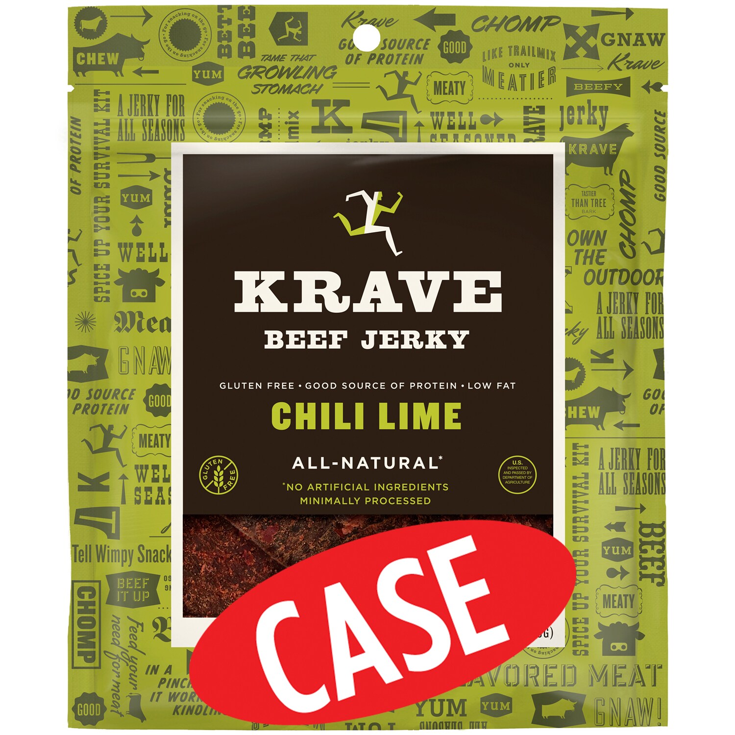 Krave Beef Jerky, Chili Lime, Case