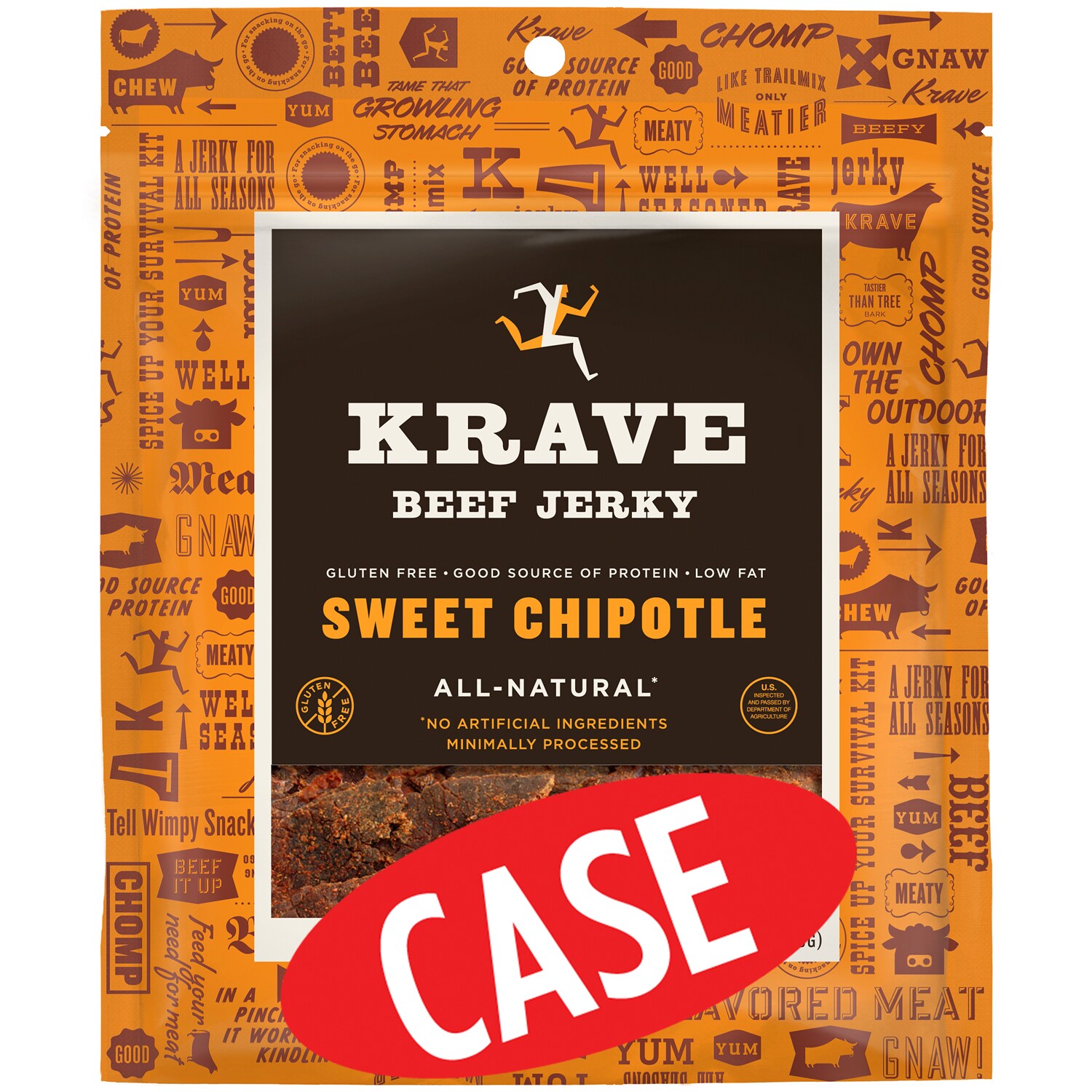 Krave Beef Jerky, Sweet Chipotle, Case