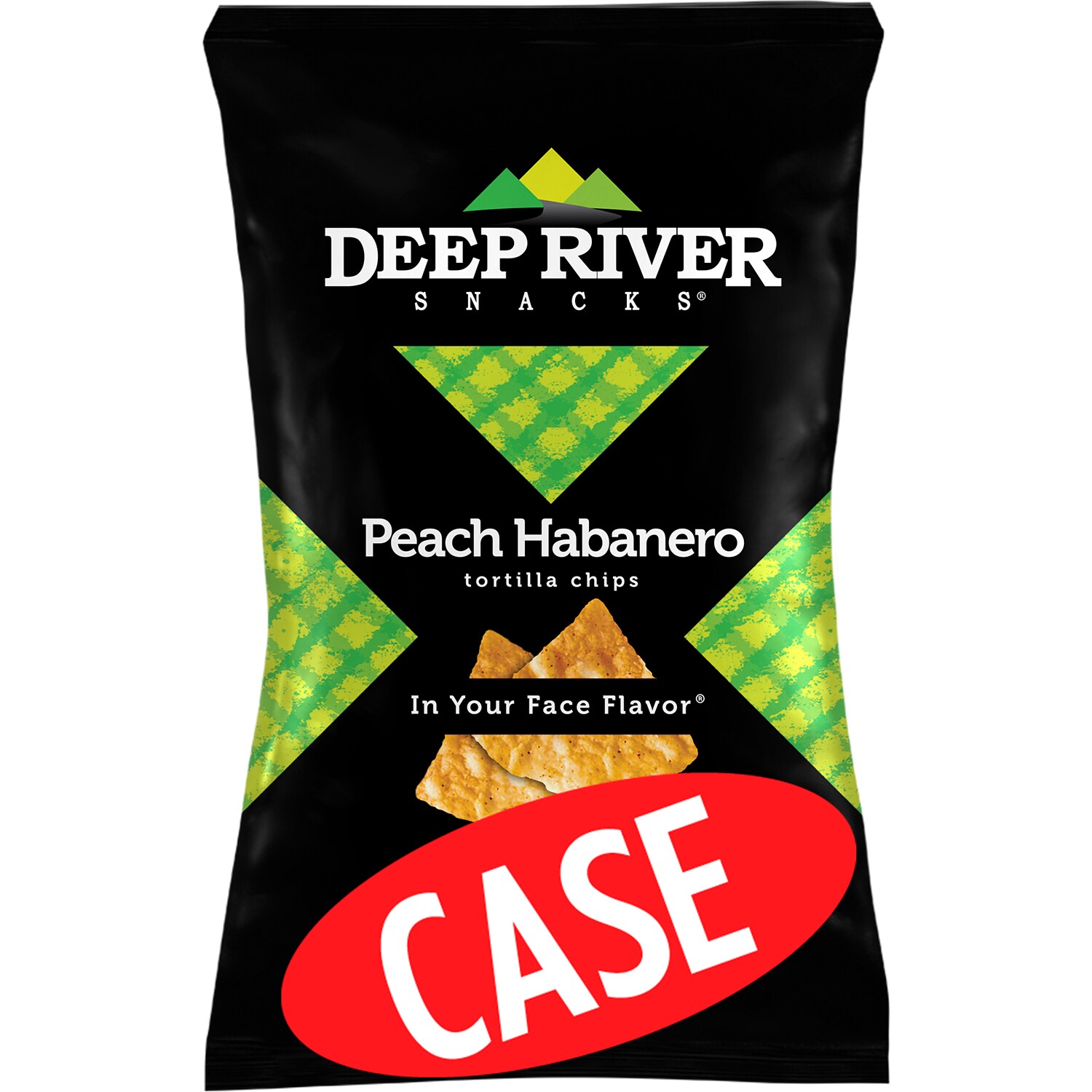Deep River Snacks Tortilla Chips, Peach Habanero, Case